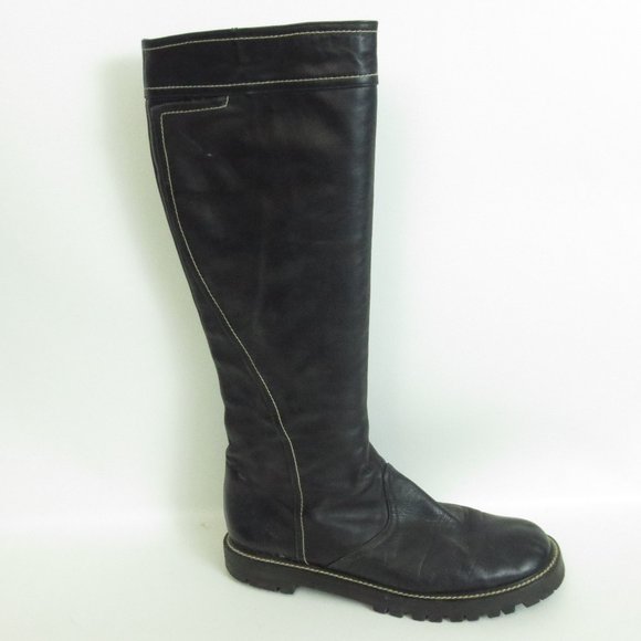 Charles Jourdan CJ BIS Black Leather Boots - Picture 1 of 7